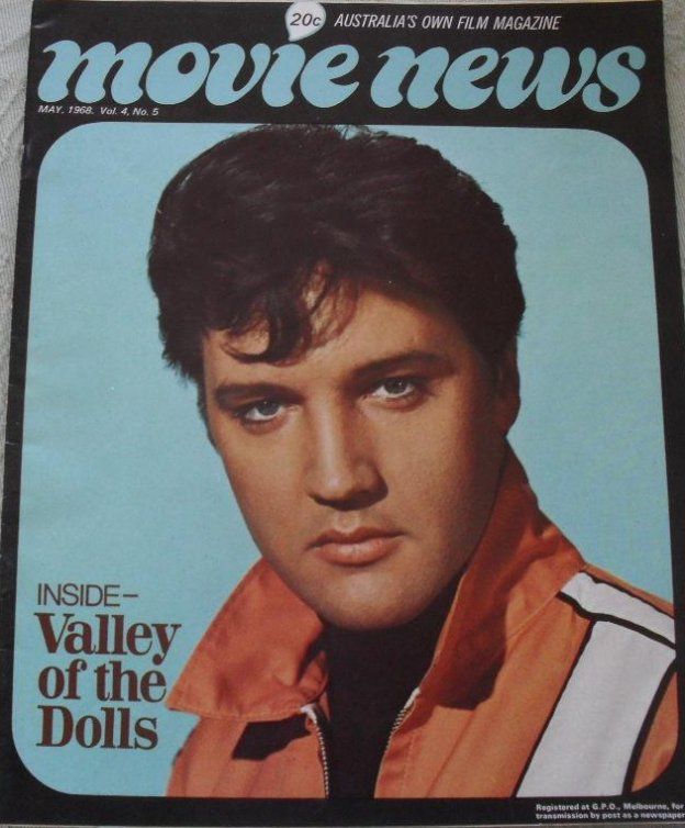 MOVIE NEWS (Au) magazine side cover  Vol 4 # 5 May 1968