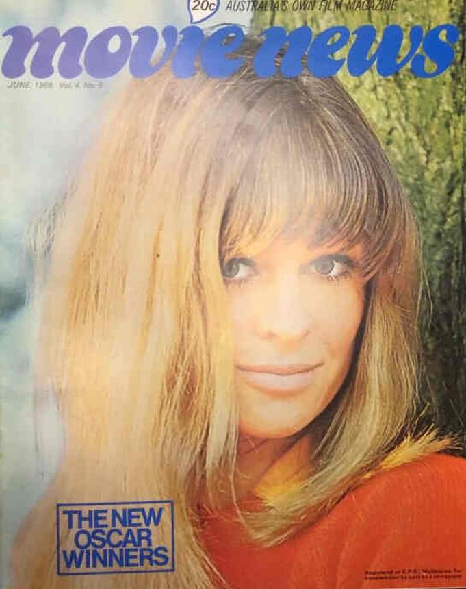 MOVIE NEWS (Au) magazine side cover  Vol 4 # 6 June 1968