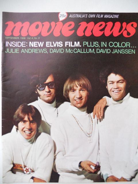MOVIE NEWS (Au) magazine side cover  Vol 4 # 9 September 1968