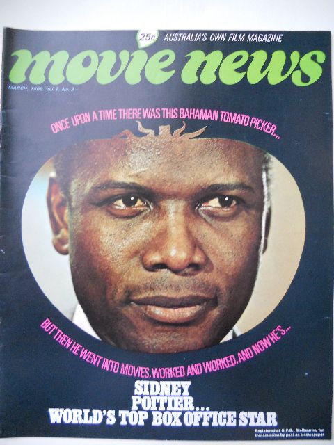 MOVIE NEWS (Au) magazine side cover  Vol 5 # 3 March 1969