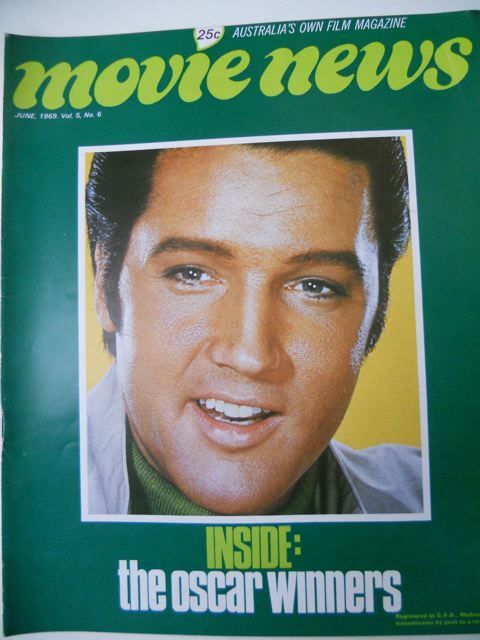 MOVIE NEWS (Au) magazine side cover  Vol 5 # 6 June 1969