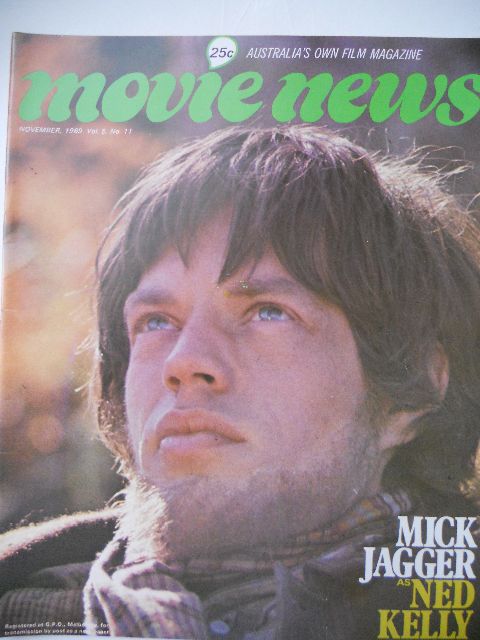 MOVIE NEWS (Au) magazine side cover  Vol 5 # 11 November 1969
