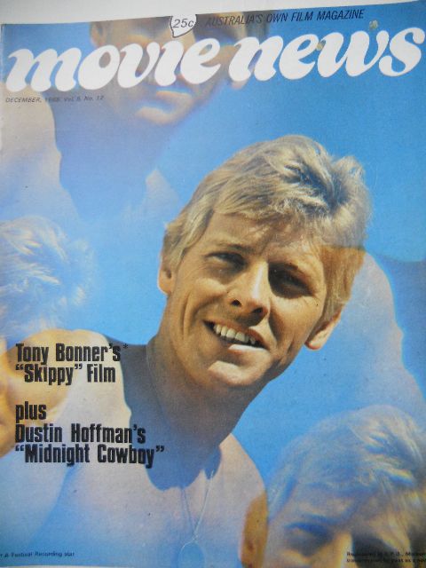 MOVIE NEWS (Au) magazine side cover  Vol 5 # 12 December 1969