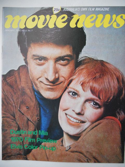 MOVIE NEWS (Au) magazine side cover  Vol 6 # 1 January 1970