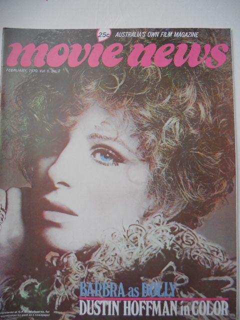 MOVIE NEWS (Au) magazine side cover  Vol 6 # 2 February 1970