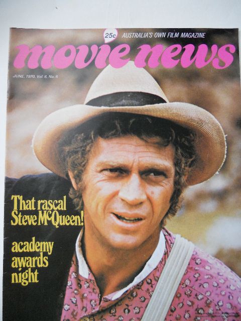 MOVIE NEWS (Au) magazine side cover  Vol 6 # 6 June 1970