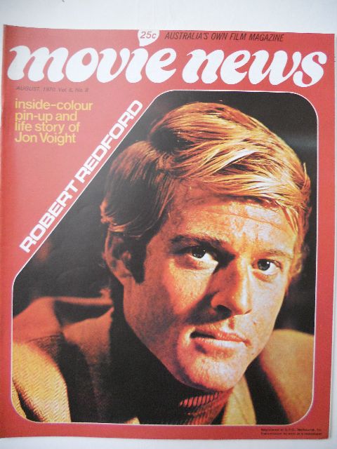 MOVIE NEWS (Au) magazine side cover  Vol 6 # 8 August 1970