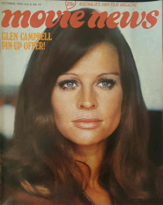 MOVIE NEWS (Au) magazine side cover  Vol 6 # 10 October 1970