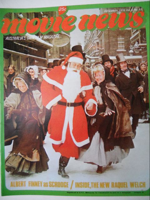 MOVIE NEWS (Au) magazine side cover  Vol 6 # 12 December 1970