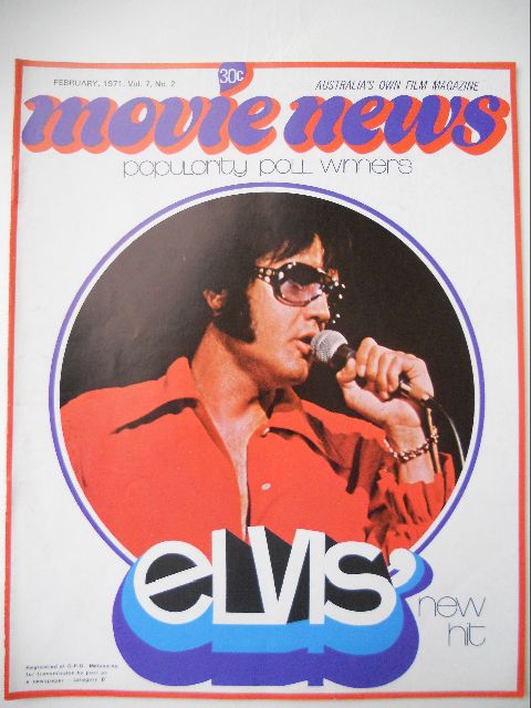 MOVIE NEWS (Au) magazine side cover  Vol 7 # 2 February 1971