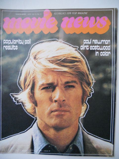 MOVIE NEWS (Au) magazine side cover  Vol 8 # 3 March 1972