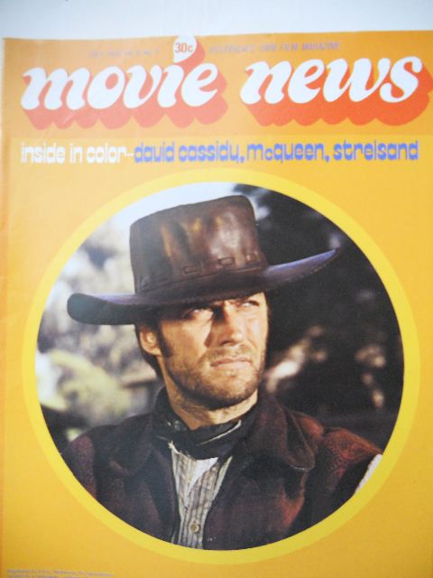 MOVIE NEWS (Au) magazine side cover  Vol 8 # 7 July 1972