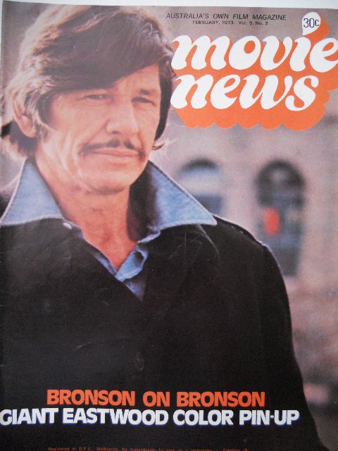 MOVIE NEWS (Au) magazine side cover  Vol 9 # 2 February 1973