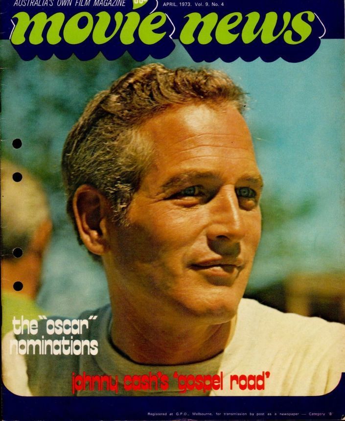 MOVIE NEWS (Au) magazine side cover  Vol 9 # 4 April 1973