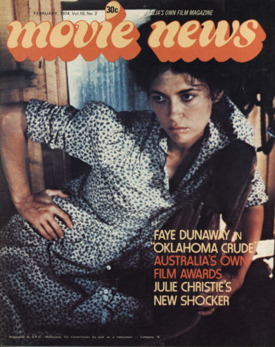MOVIE NEWS (Au) magazine side cover  Vol 10 # 2 February 1974