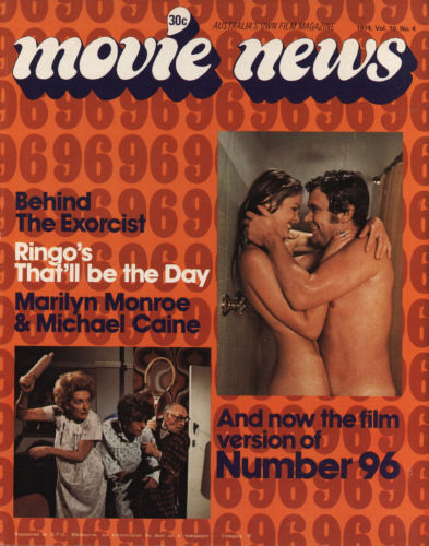 MOVIE NEWS (Au) magazine side cover  Vol 10 # 4 May/June 1974