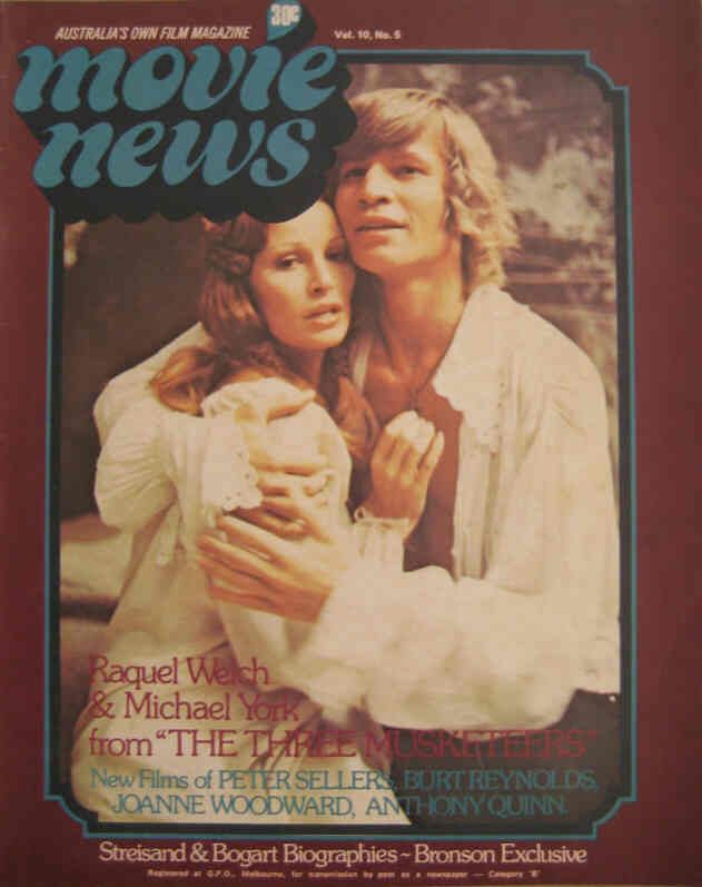MOVIE NEWS (Au) magazine side cover  Vol 10 # 5 July/August 1974