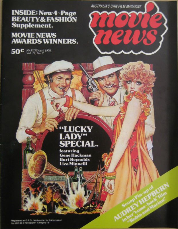 MOVIE NEWS (Au) magazine side cover  Vol 12 # 2 March/April 1976