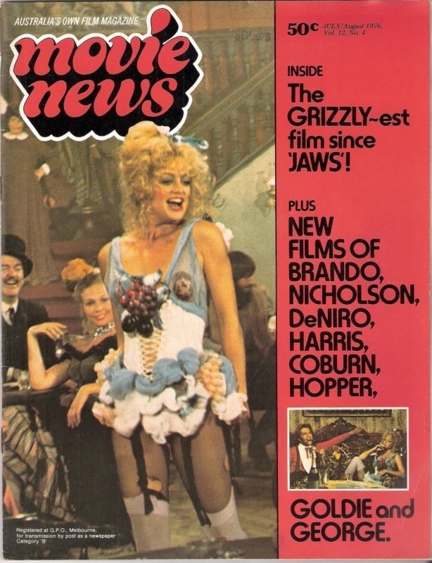 MOVIE NEWS (Au) magazine side cover  Vol 12 # 4 July/August 1976