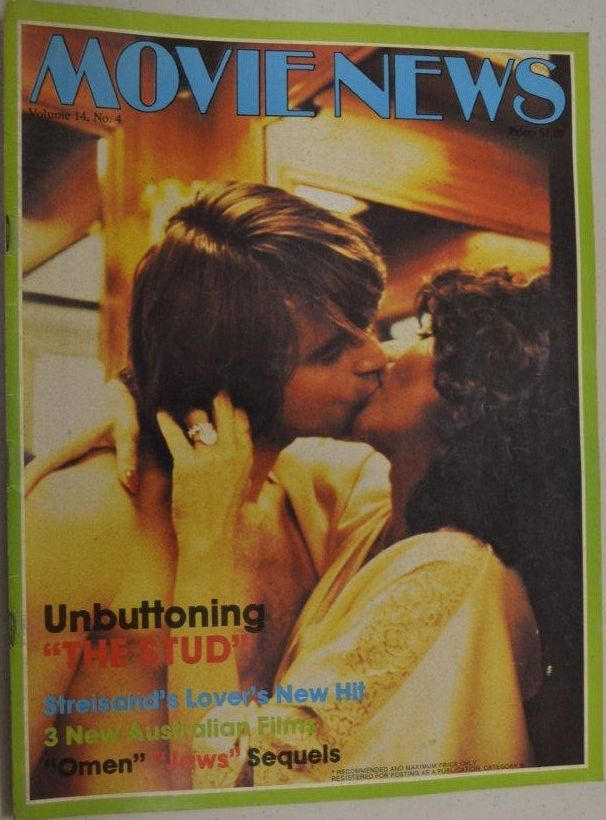 MOVIE NEWS (Au) magazine side cover  Vol 14 # 4  1978
