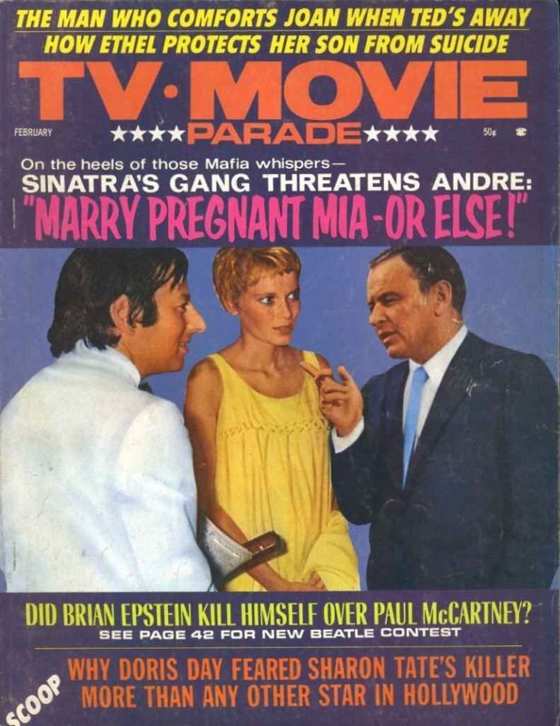 MOVIE PARADE magazine side cover February 1970