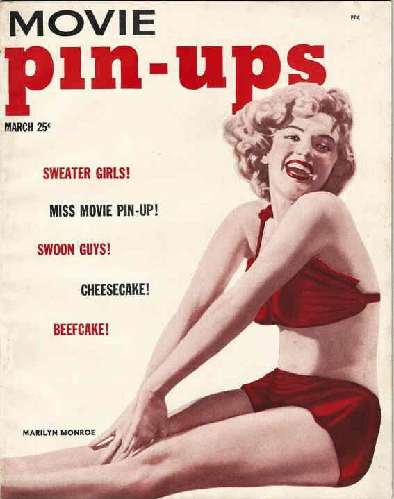MOVIE PIN-UPS magazine side cover Issue 2  Vol 1 # 2 March 1952