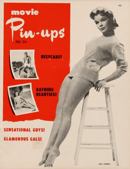 MOVIE PIN-UPS magazine side cover Issue 3 Fall 1952
