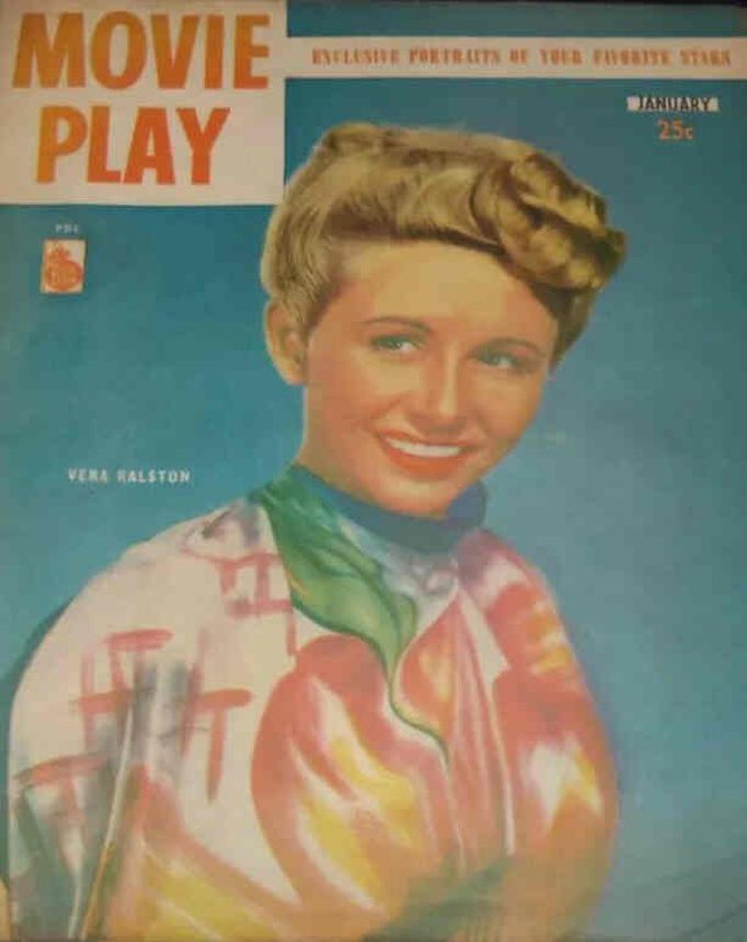 MOVIE PLAY magazine side cover January 1948