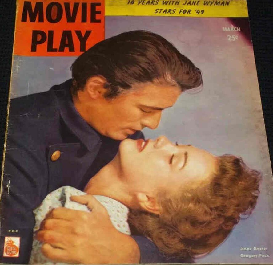 MOVIE PLAY magazine side cover  Vol 3 # 6 March 1949