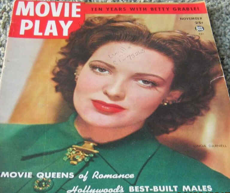 MOVIE PLAY magazine side cover  Vol 4 # 4 November 1949