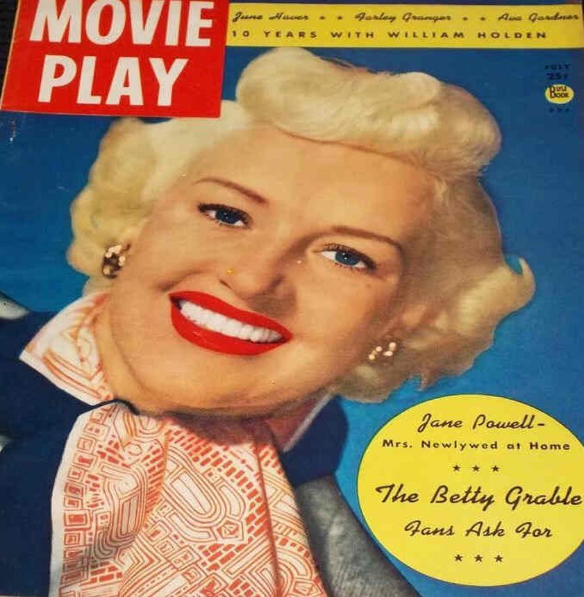 MOVIE PLAY magazine side cover  Vol 5 # 2 July 1950