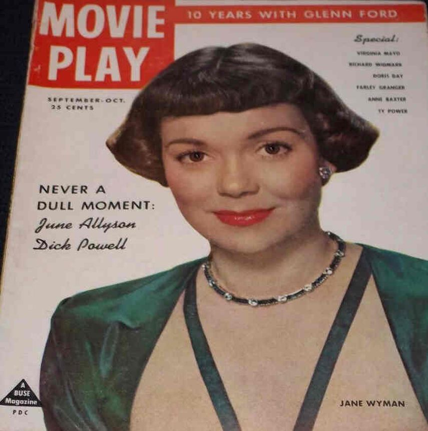 MOVIE PLAY magazine side cover  Vol 5 # 3 September/October 1950