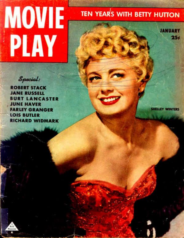 MOVIE PLAY magazine side cover  Vol 5 # 5 January 1951