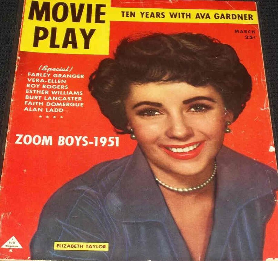 MOVIE PLAY magazine side cover  Vol 5 # 6 March 1951