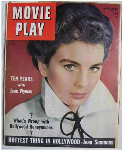 MOVIE PLAY magazine side cover November 1952