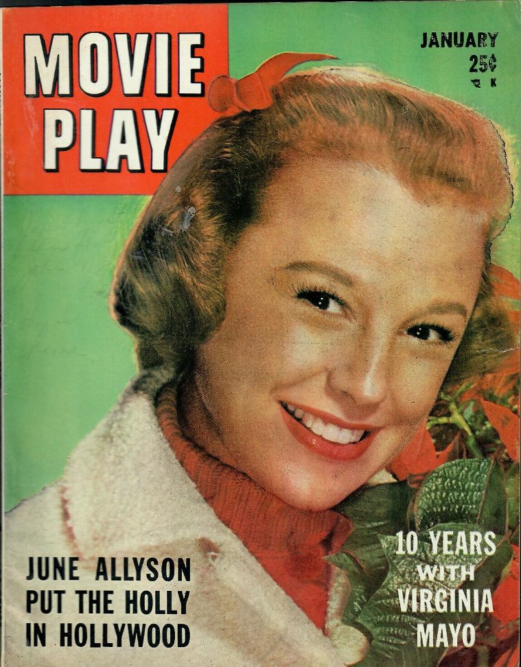 MOVIE PLAY magazine side cover  Vol 7 # 3 January 1953