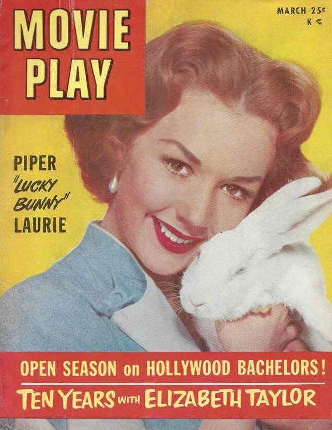 MOVIE PLAY magazine side cover  Vol 7 # 4 March 1953