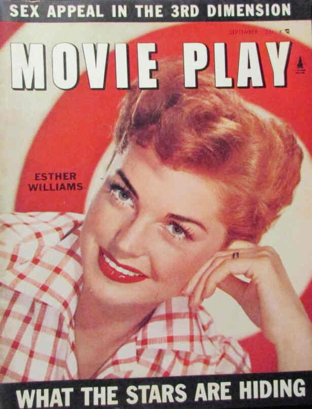 MOVIE PLAY magazine side cover  Vol 7 # 7 September 1953