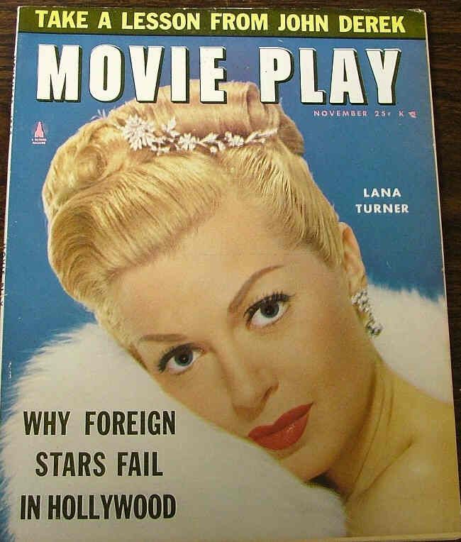 MOVIE PLAY magazine side cover  Vol 7 # 8 November 1953