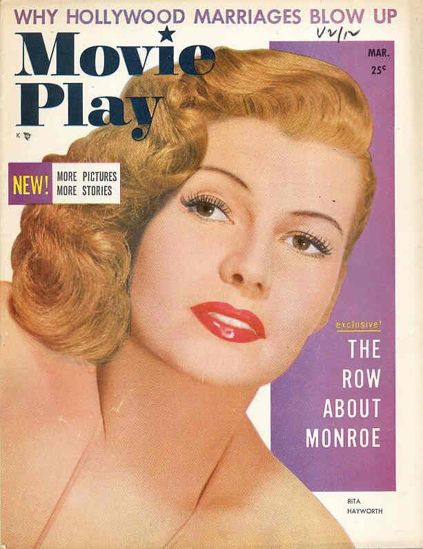 MOVIE PLAY magazine side cover  Vol 8 # 2 March 1954