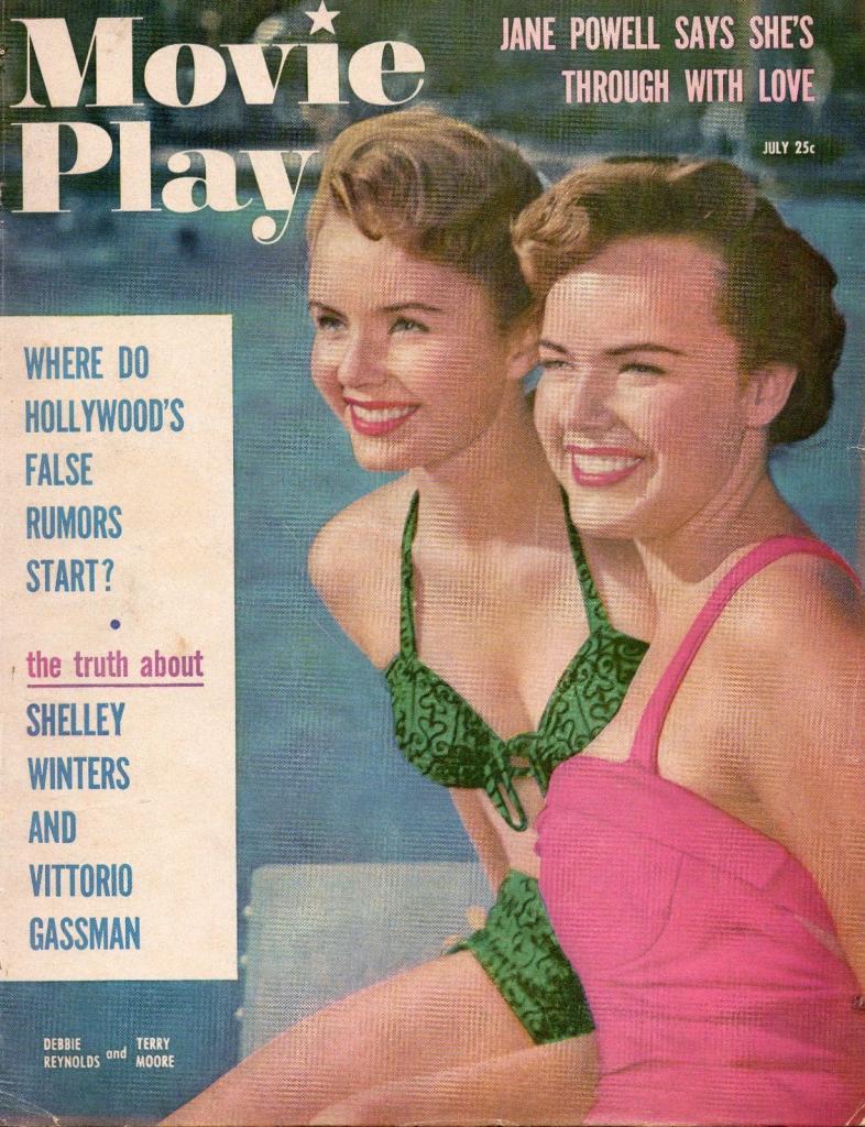 MOVIE PLAY magazine side cover  Vol 8 # 4 July 1954