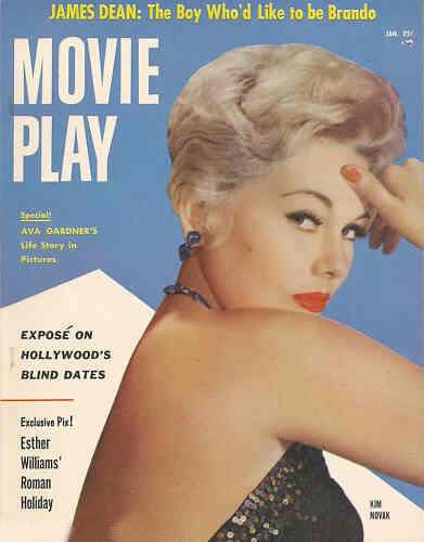 MOVIE PLAY magazine side cover  Vol 10 # 1 January 1956