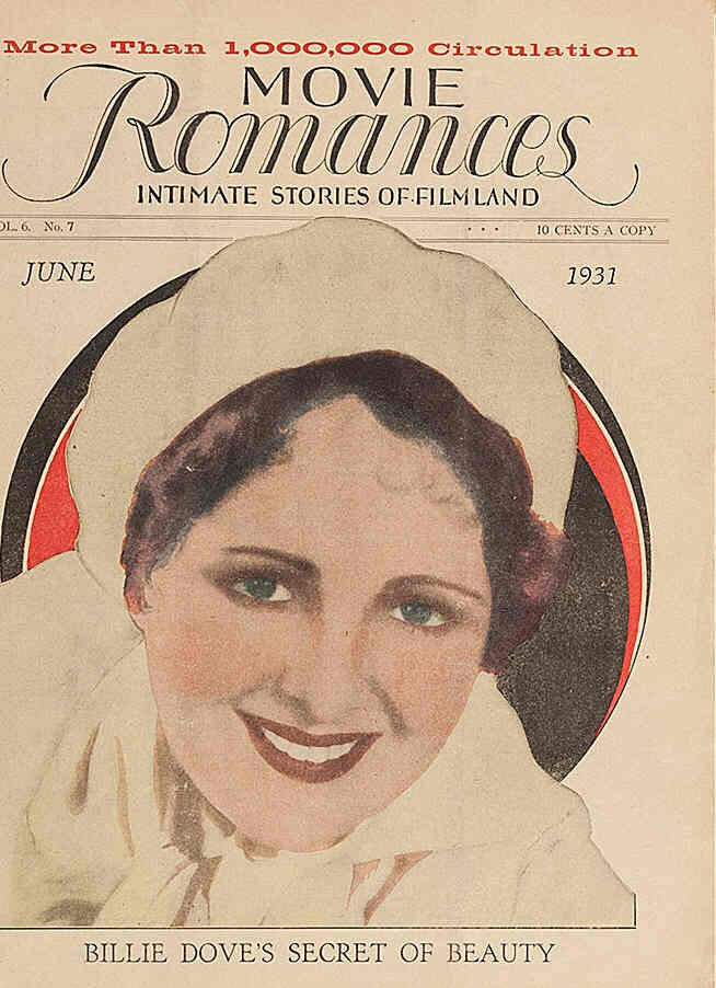 MOVIE ROMANCES magazine side cover June 1931