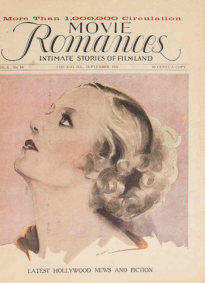 MOVIE ROMANCES magazine side cover September 1931