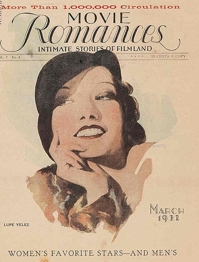 MOVIE ROMANCES magazine side cover March 1932