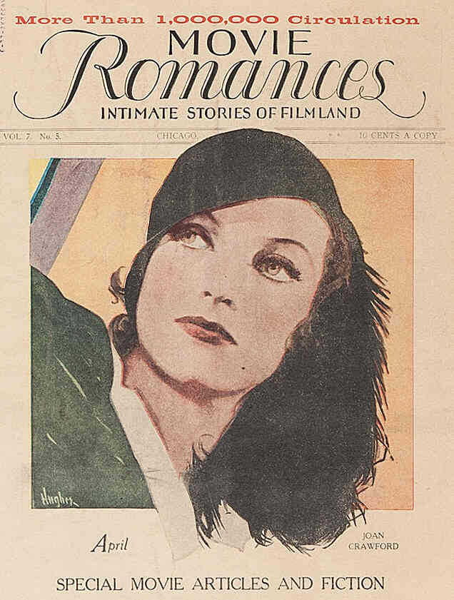 MOVIE ROMANCES magazine side cover April 1932