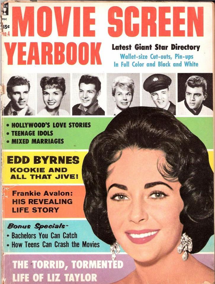 MOVIE SCREEN YEARBOOK magazine side cover Issue 4  1959