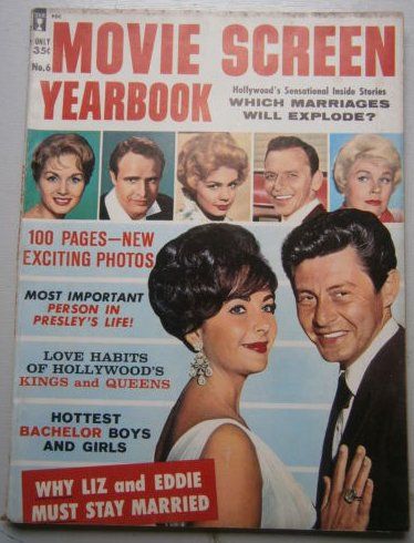 MOVIE SCREEN YEARBOOK magazine side cover Issue 6  1960