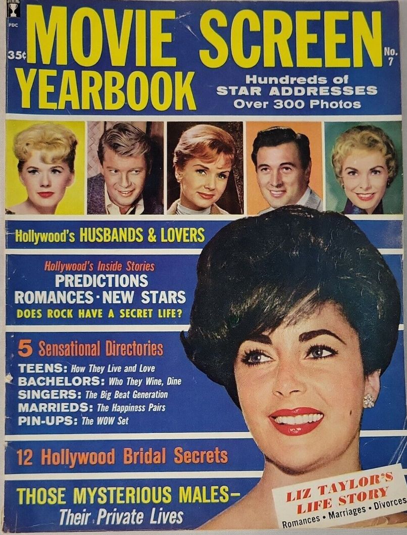 MOVIE SCREEN YEARBOOK magazine side cover Issue 7  1961