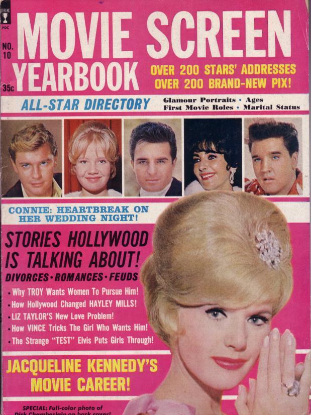 MOVIE SCREEN YEARBOOK magazine side cover Issue 10  1962